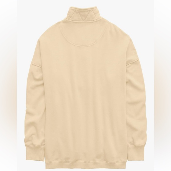 NWT Gacaky Sweatshirt Oversized Henley Apricot Clr Button Henley Neck Pullover - Picture 2 of 8